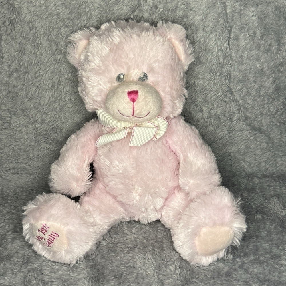 The Petting Zoo Pink Teddy‎ Bear Plush 12" My 1st Teddy Stuffed Animal Baby Girl